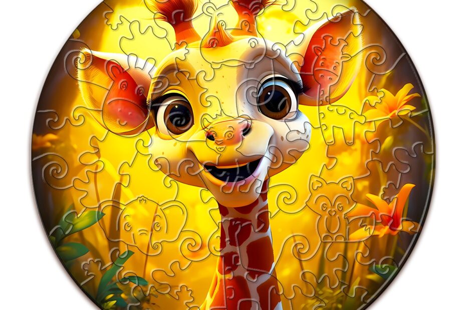 Kinder Holzpuzzle – Niedliche Giraffe 66e3894eb71fb