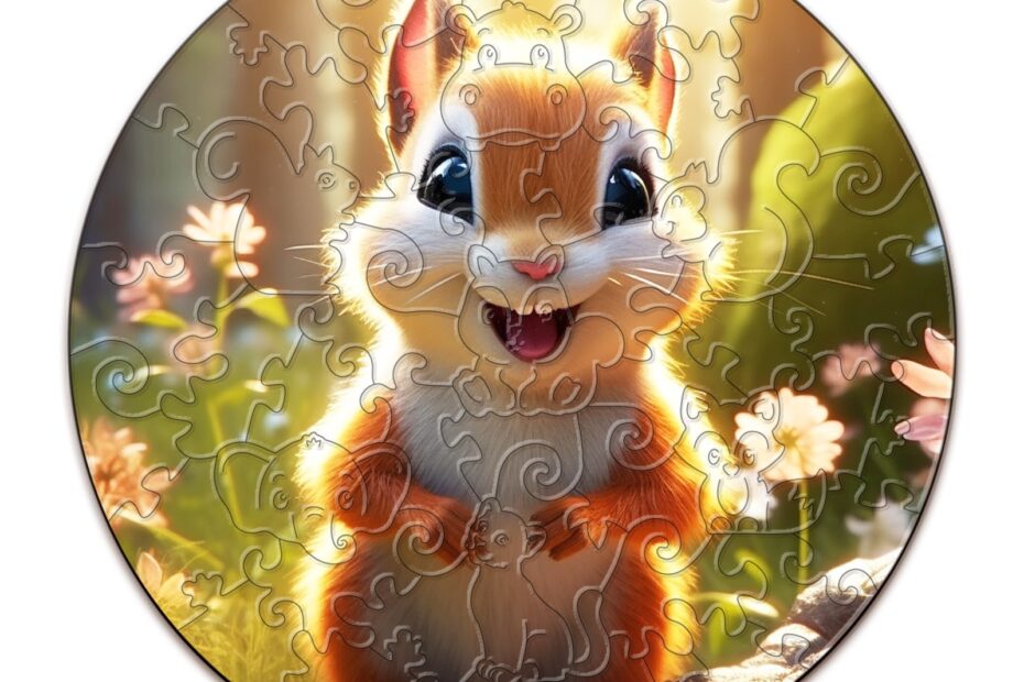 Kinder Holzpuzzle – Niedliches Eichhörnchen 66e3d17be22aa