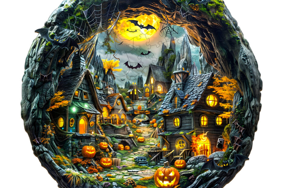 Holzpuzzle-3D Halloweennacht 66da4faec7bbd