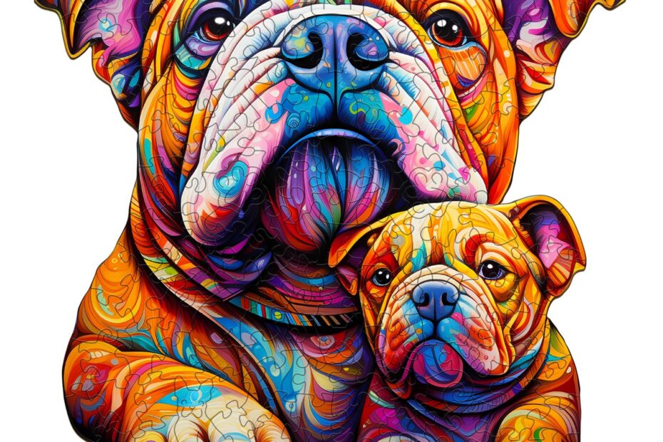 Holzpuzzle-Bulldogge Familie 66e18ff4be2a0