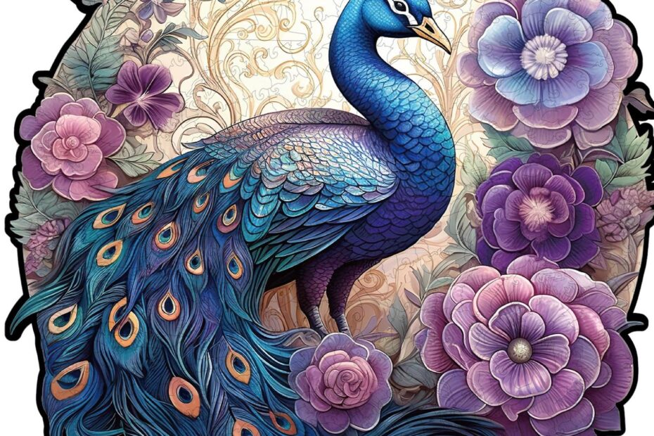 Holzpuzzle-Charmanter Pfau 66e8b157a7c9a