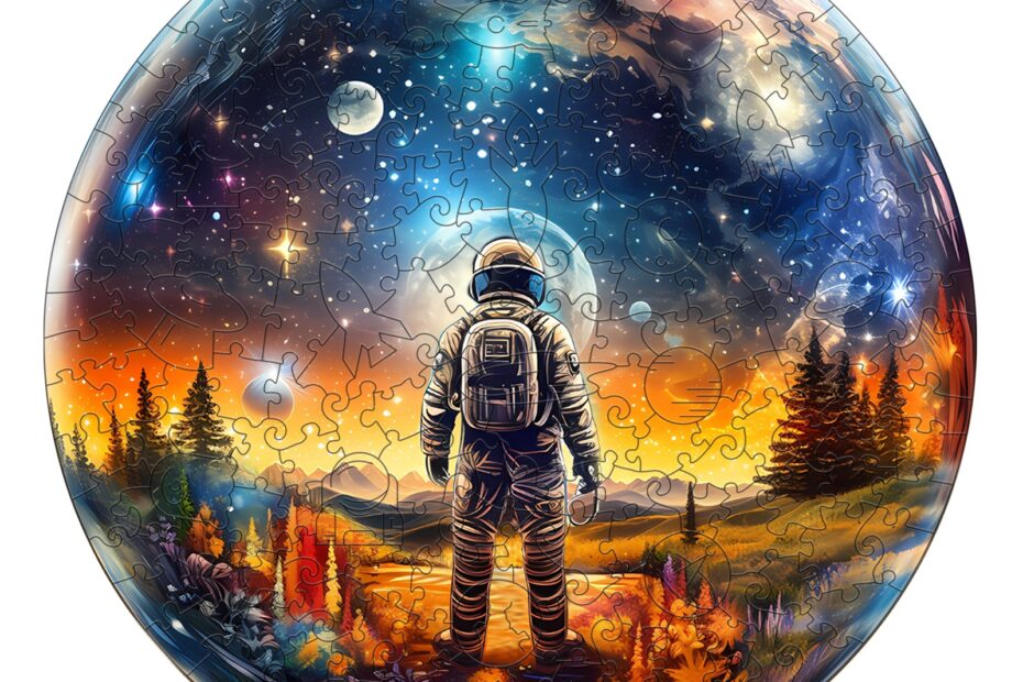 Holzpuzzle – Kristallkugel-Astronaut 66e46c1ad7739