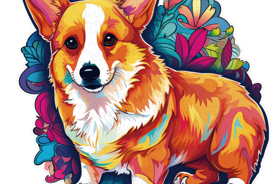 Holzpuzzle – Süßer Corgi 66dfca381c1b1
