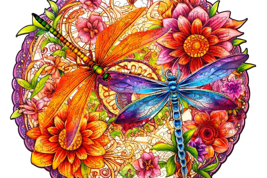 Holzpuzzle – Libellen und Blumen 66dad5c47f1e2