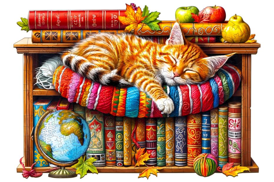 Holzpuzzle – Verträumte getigerte Katze 1 66e1e26ea45ed
