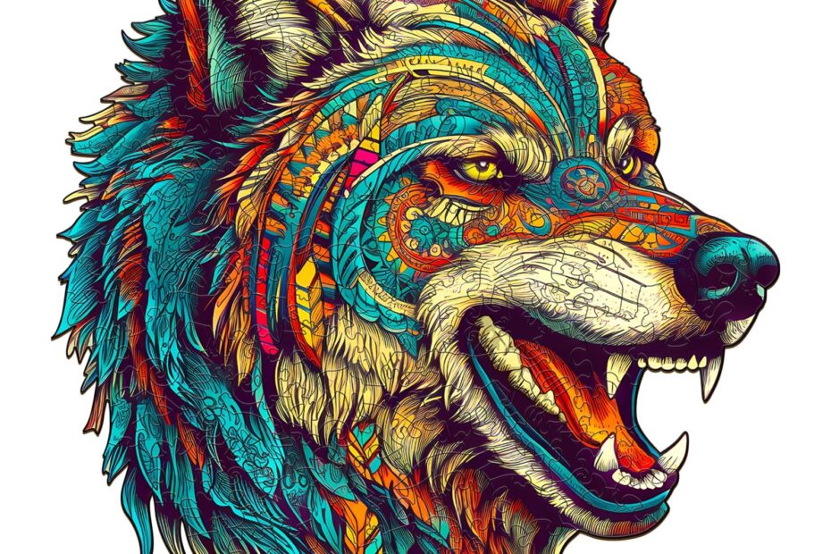 Holzpuzzle – Wilder Wolf 66e4d34954cc2