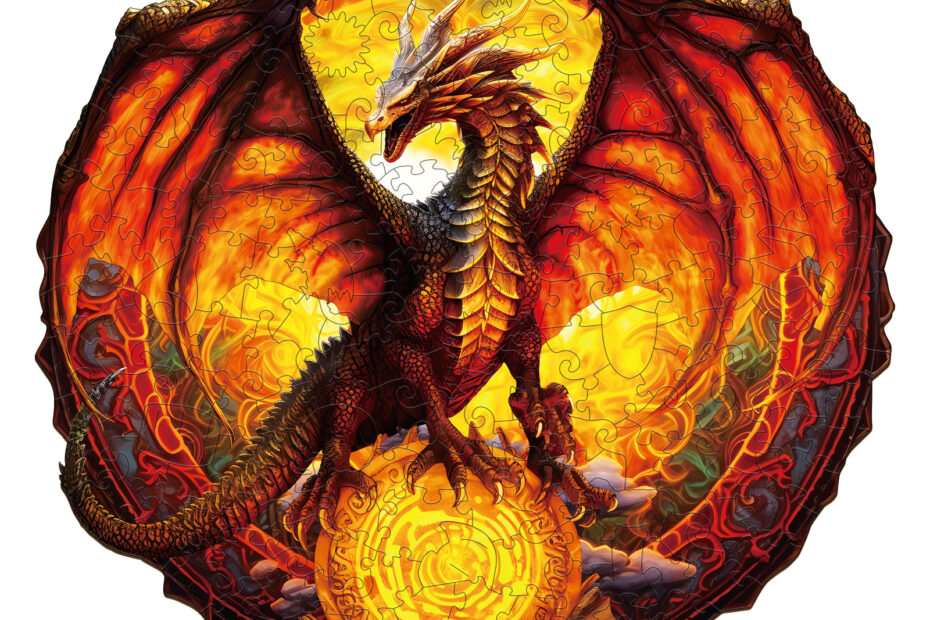 Holzpuzzle – Feuriger Drache 66e801faa3d6e
