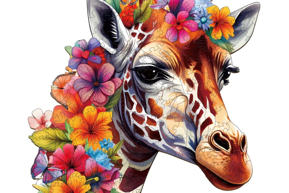 Holzpuzzle – Blumen und Giraffen 66e5fe513a186