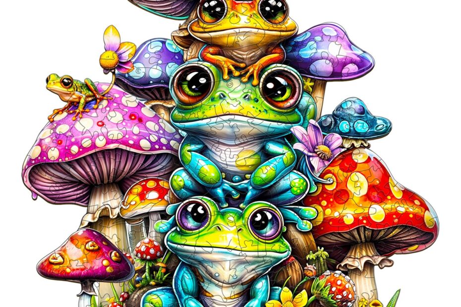 Holzpuzzle-Froschfamilie 66dd7e6b96958