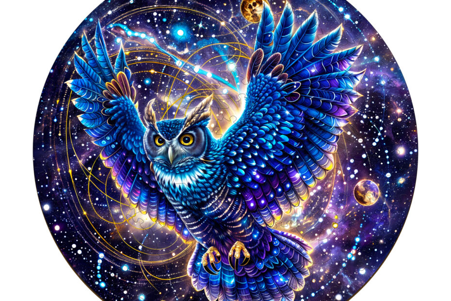 Holzpuzzle – Galaxie-Eule 66e083d1a657b