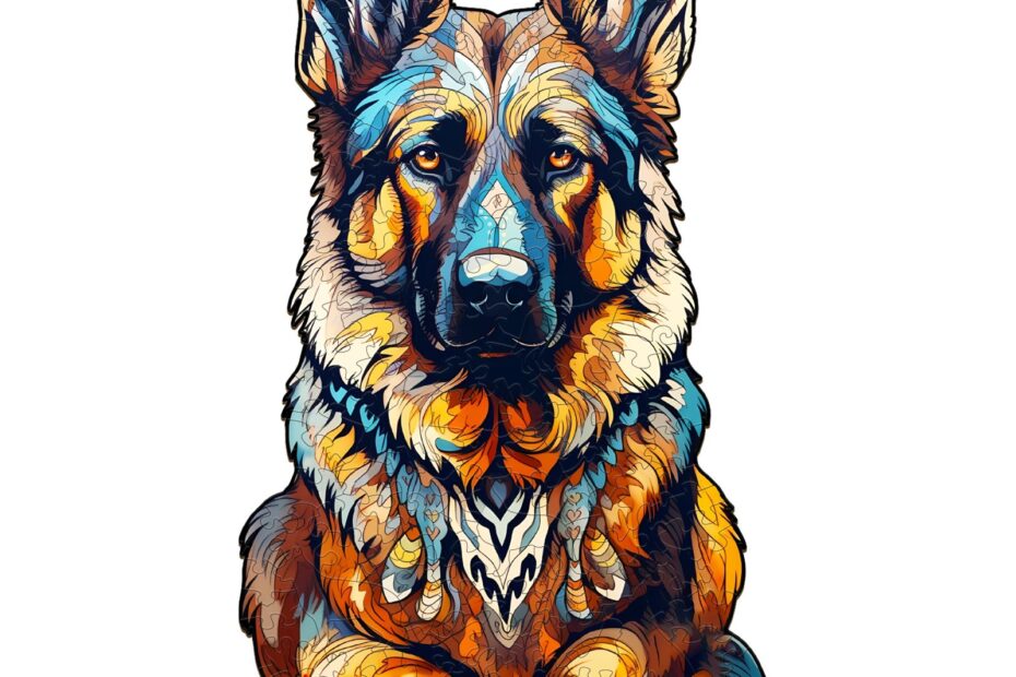 Holzpuzzle-Deutscher Schäferhund 66da11bcd5332