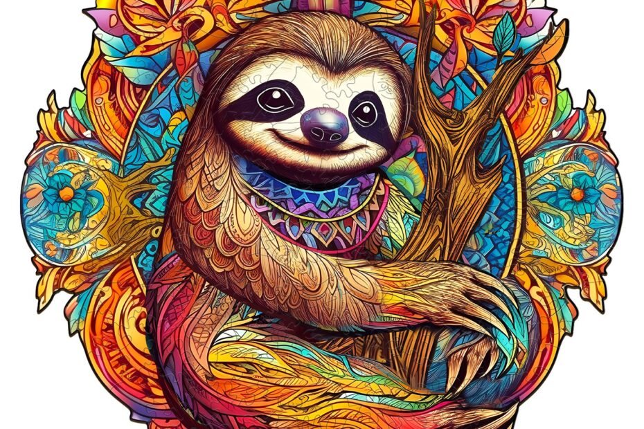 Holzpuzzle-HAPPY SLOTH 66dd9d567129d