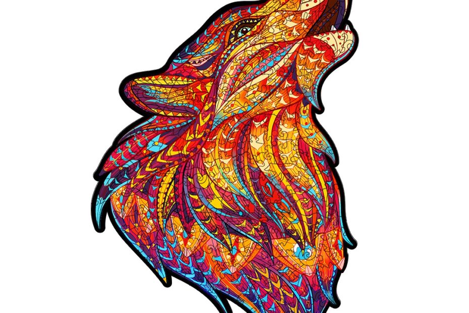 Holzpuzzle – HOWLING WOLF-RED 66e56ddcbf2d2
