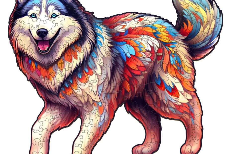 Holzpuzzle – Husky-Hund 66e17115cc2b4