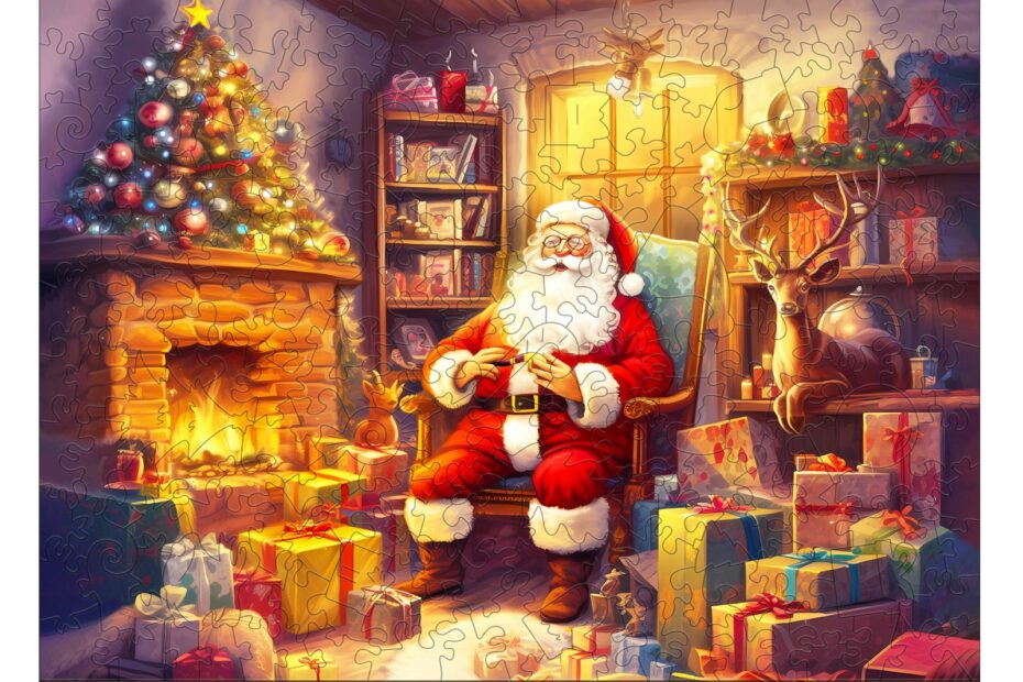 Holzpuzzle-Jolly Santa Claus 66de424fdc377