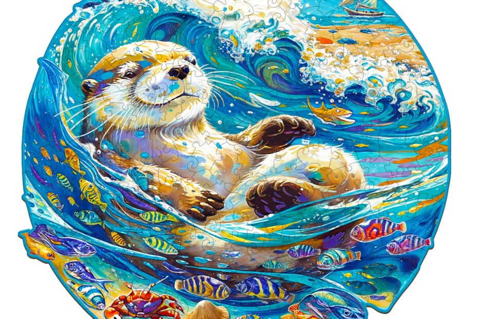 Holzpuzzle – Gemütlicher Otter 66e58cf4bbf20