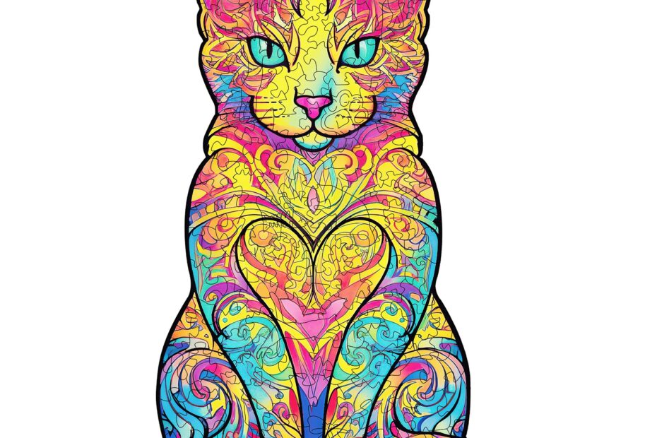 Holzpuzzle-Liebevolle Katze 66e80c3dcd01b