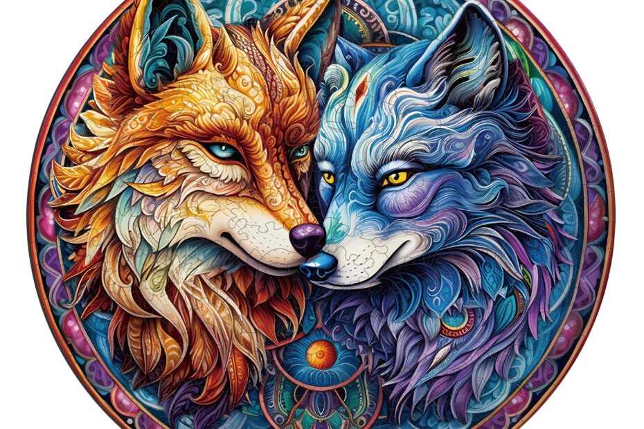 Holzpuzzle-MANDALA YIN YANG WOLF 2 66e0ff8b1b9fc