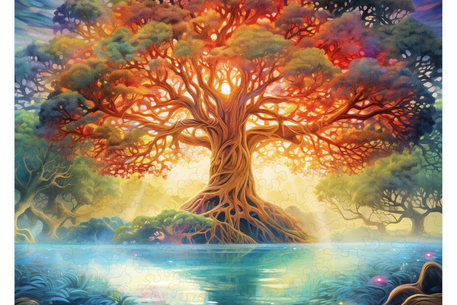 Holzpuzzle – Twilight Divine Tree 66dc00ef18ce2