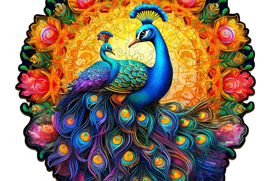 Holzpuzzle – Familie Pfau 66e4f23f14795