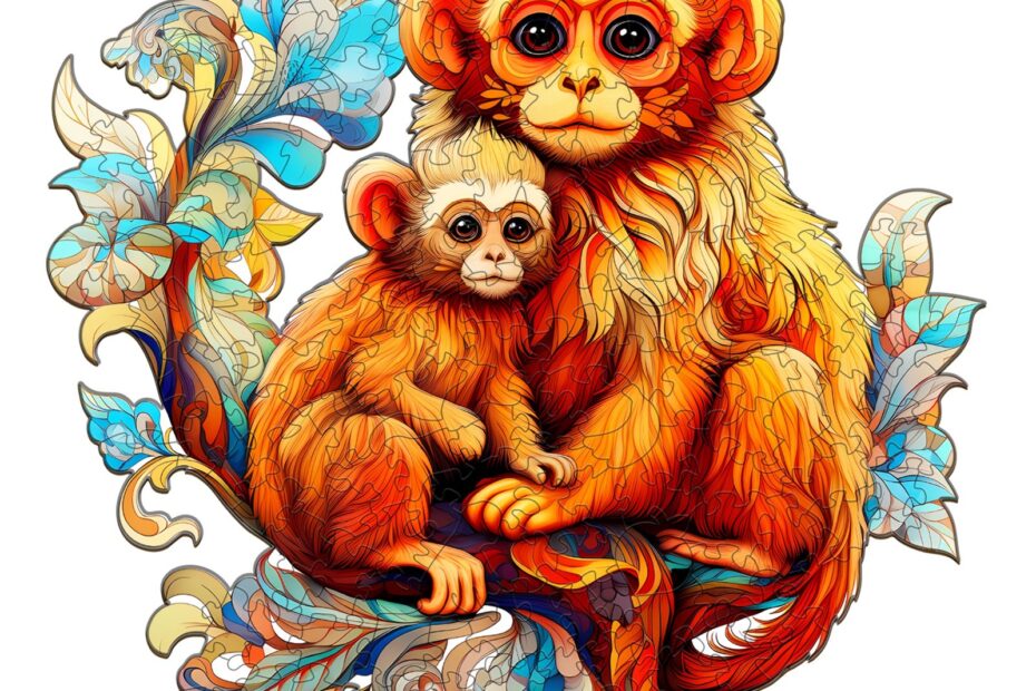 Holzpuzzle – Familie Rhinopithecus 66e868ffe3cfa