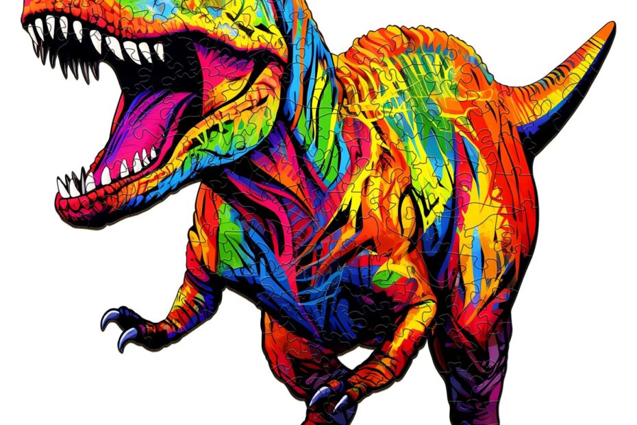 Holzpuzzle-Roaring T-rex 66de37f39f6c2