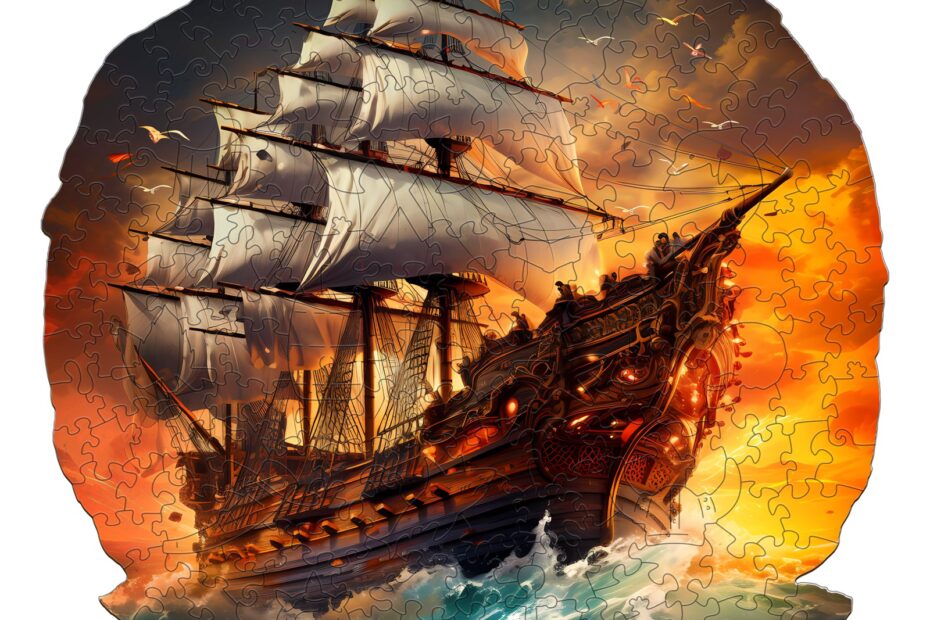 Holzpuzzle – Segelboot bei Sonnenuntergang 66de94e2cff82