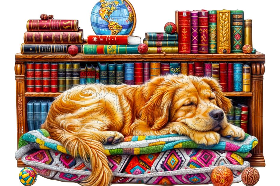 Holzpuzzle – Schlafender Golden Retriever 66de801f06772
