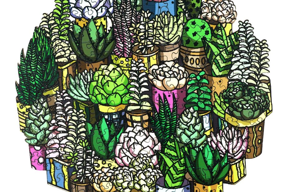 Holzpuzzle-SUCCULENT PLANT 66d9de526f92c
