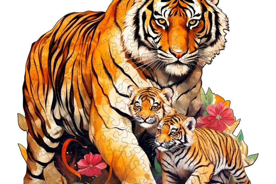 Holzpuzzle – Tigerfamilie 2 66e2b0bb859e9