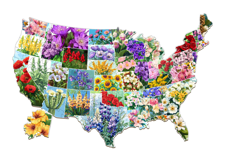 Holzpuzzle – Staatsblumen der USA 66ddd0cfbaa54