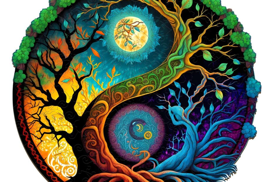 Holzpuzzle-Yin-Yang-Baum des Lebens 3 66e0127f69aab